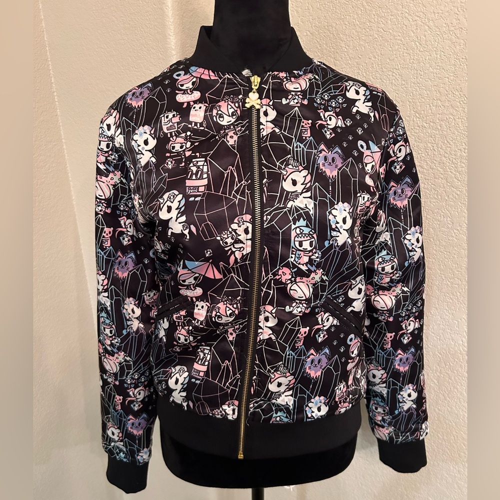 Tokidoki Crystal Palace Satin Bomber Jacket XS